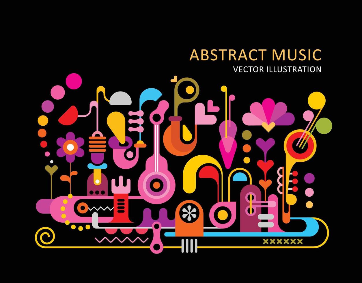 Abstract Music Design vector