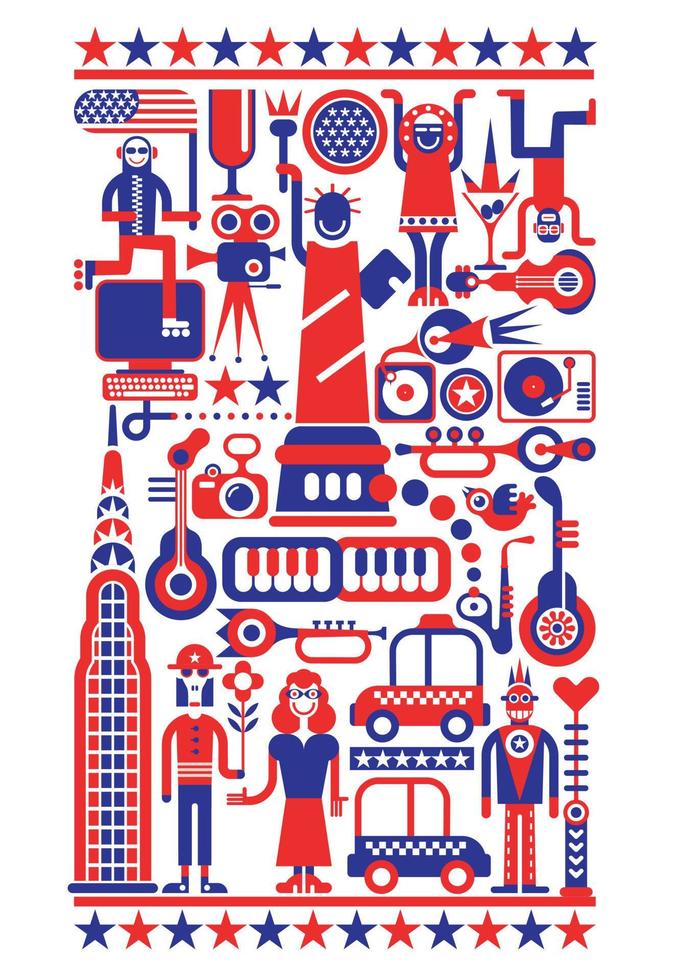 4th of July,  U.S.A Independence Day vector