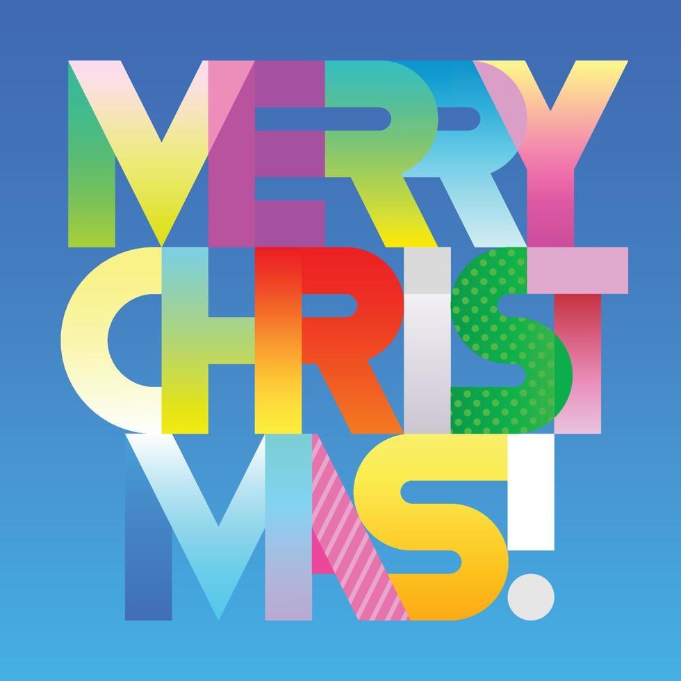 Merry Christmas decorative text vector