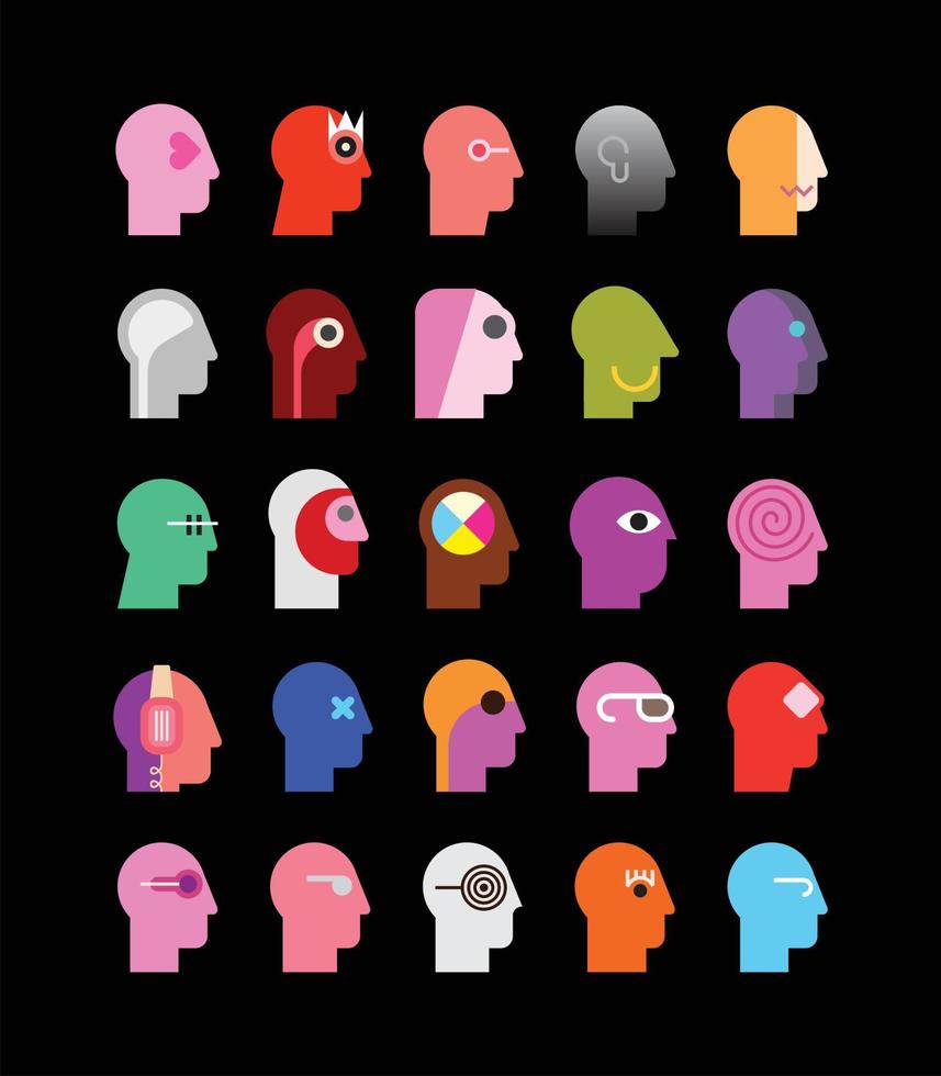 People Portraits vector illustration