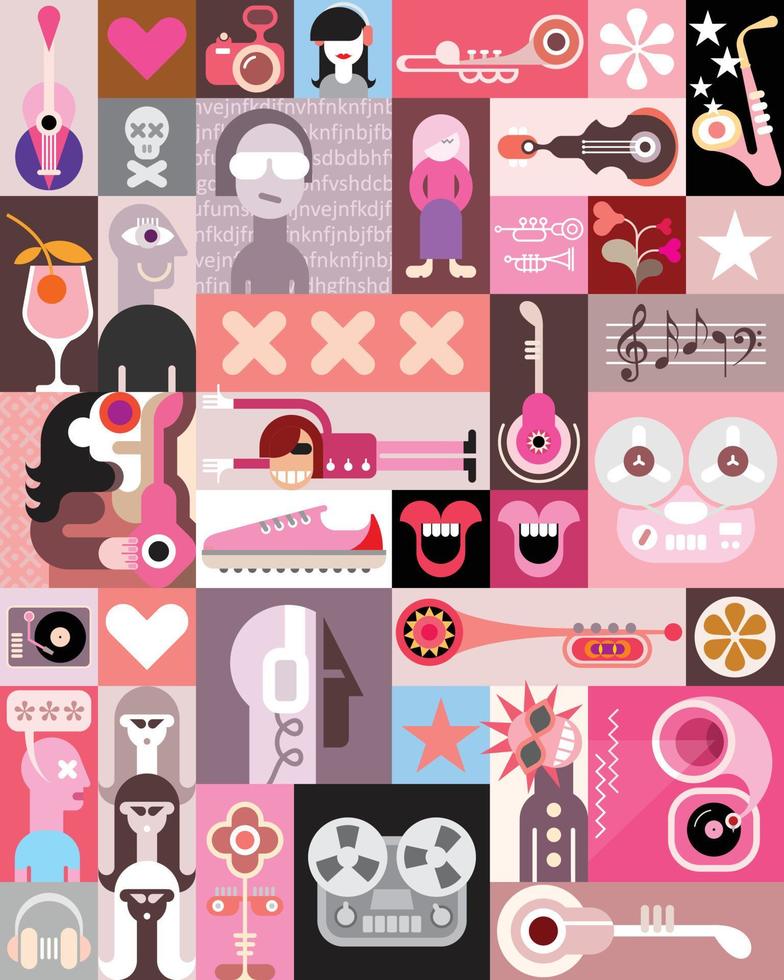 diseño de arte musical vector