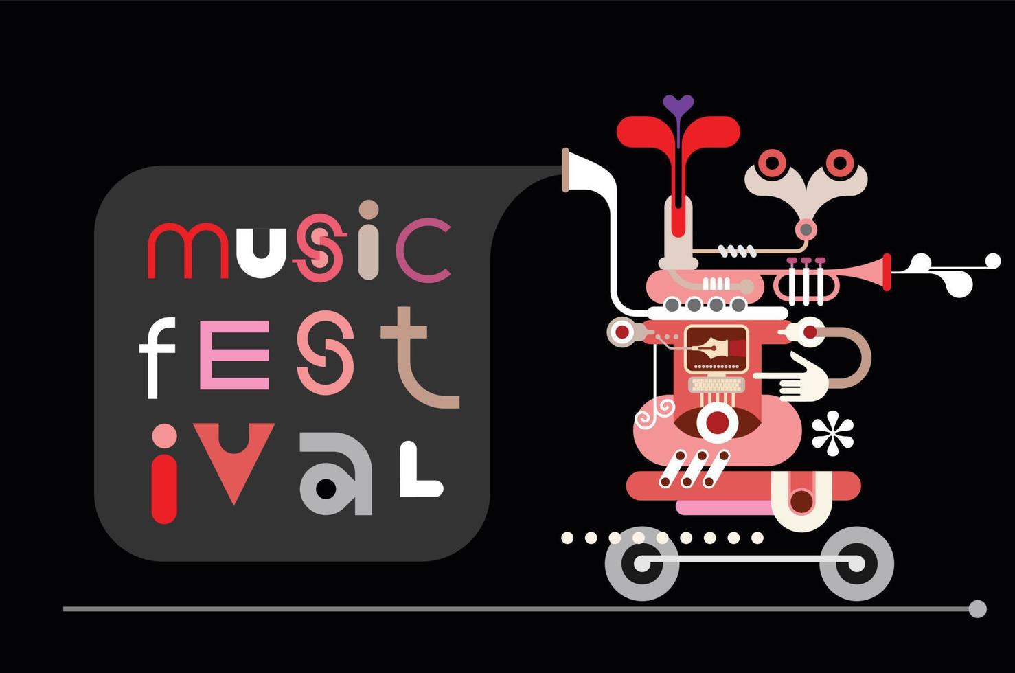 diseño de cartel de festival de música vector