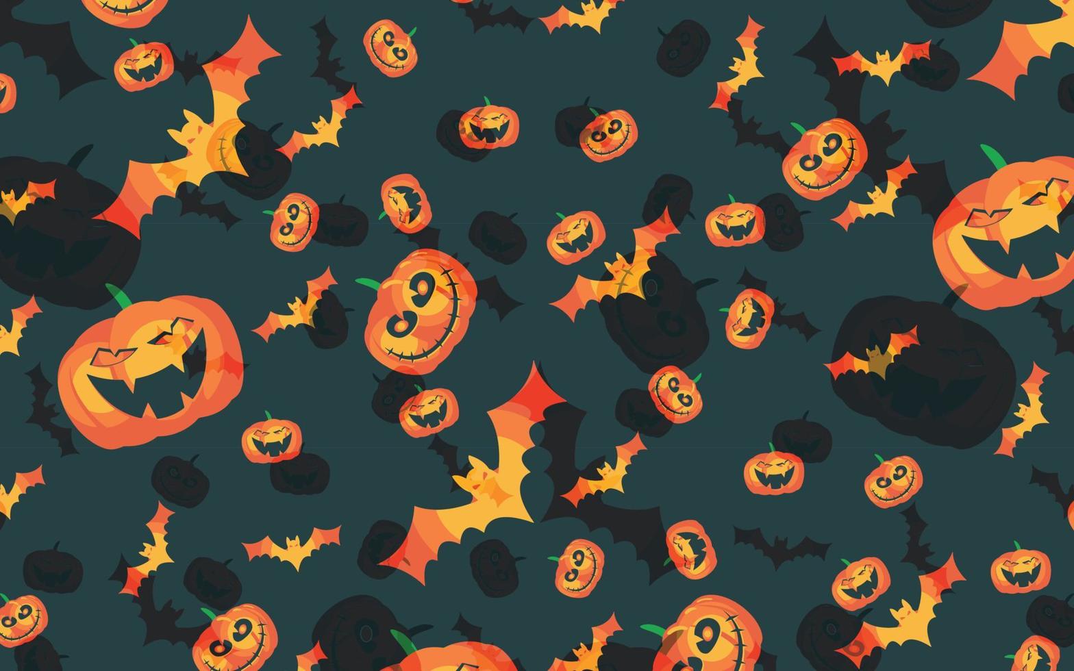 ilustración de fondo de calabaza de halloween vector