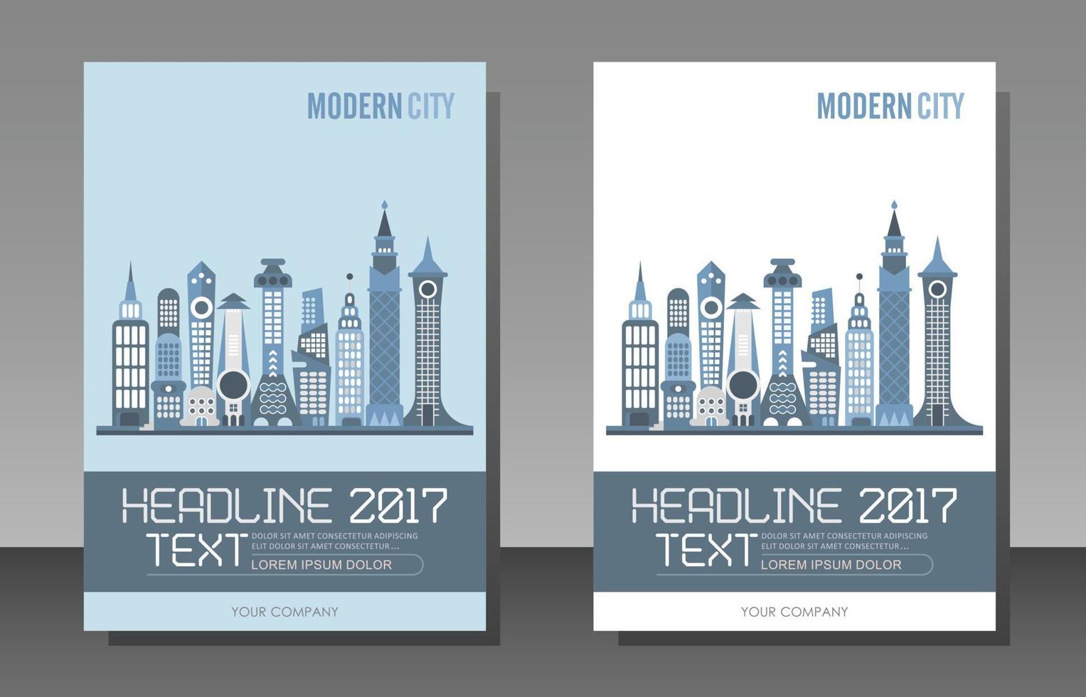 Modern City Buildings, magazine template vector