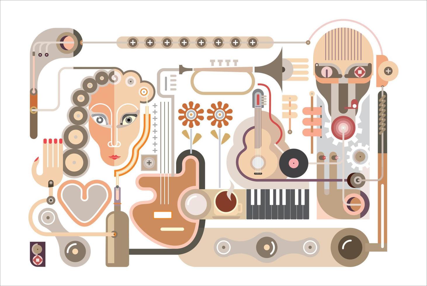 musica electronica moderna vector