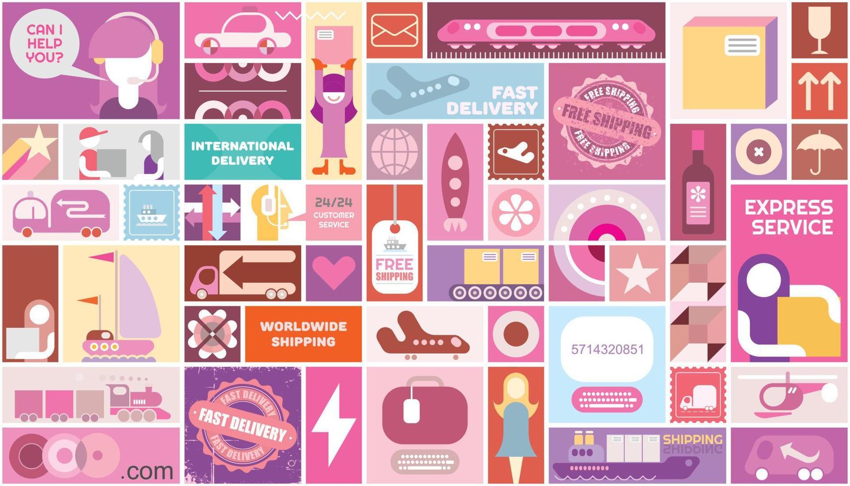Delivery Service vector template design