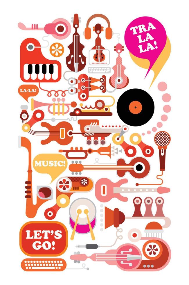 Musical Instruments vector illustration