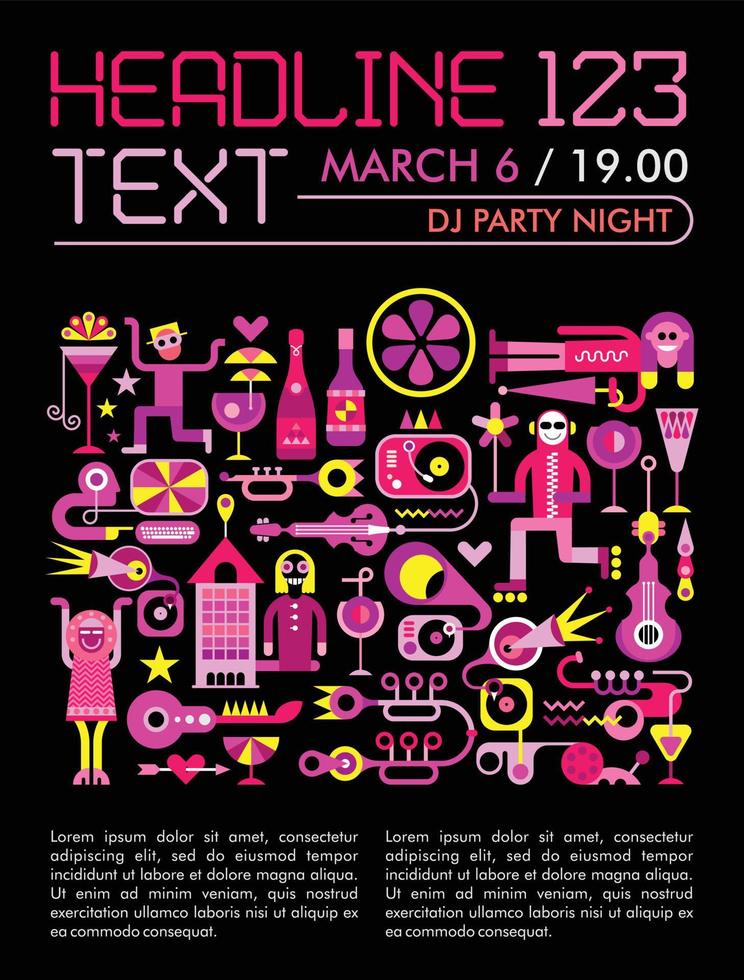 DJ Party Poster Template Design 10920399 Vector Art at Vecteezy DJ Party Poster Template Design 10920399 Vector Art at Vecteezy