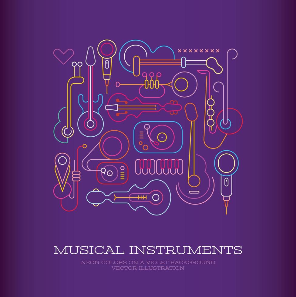 Musical Instruments Design vector