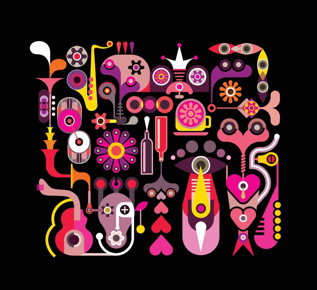 Abstract Music Background vector