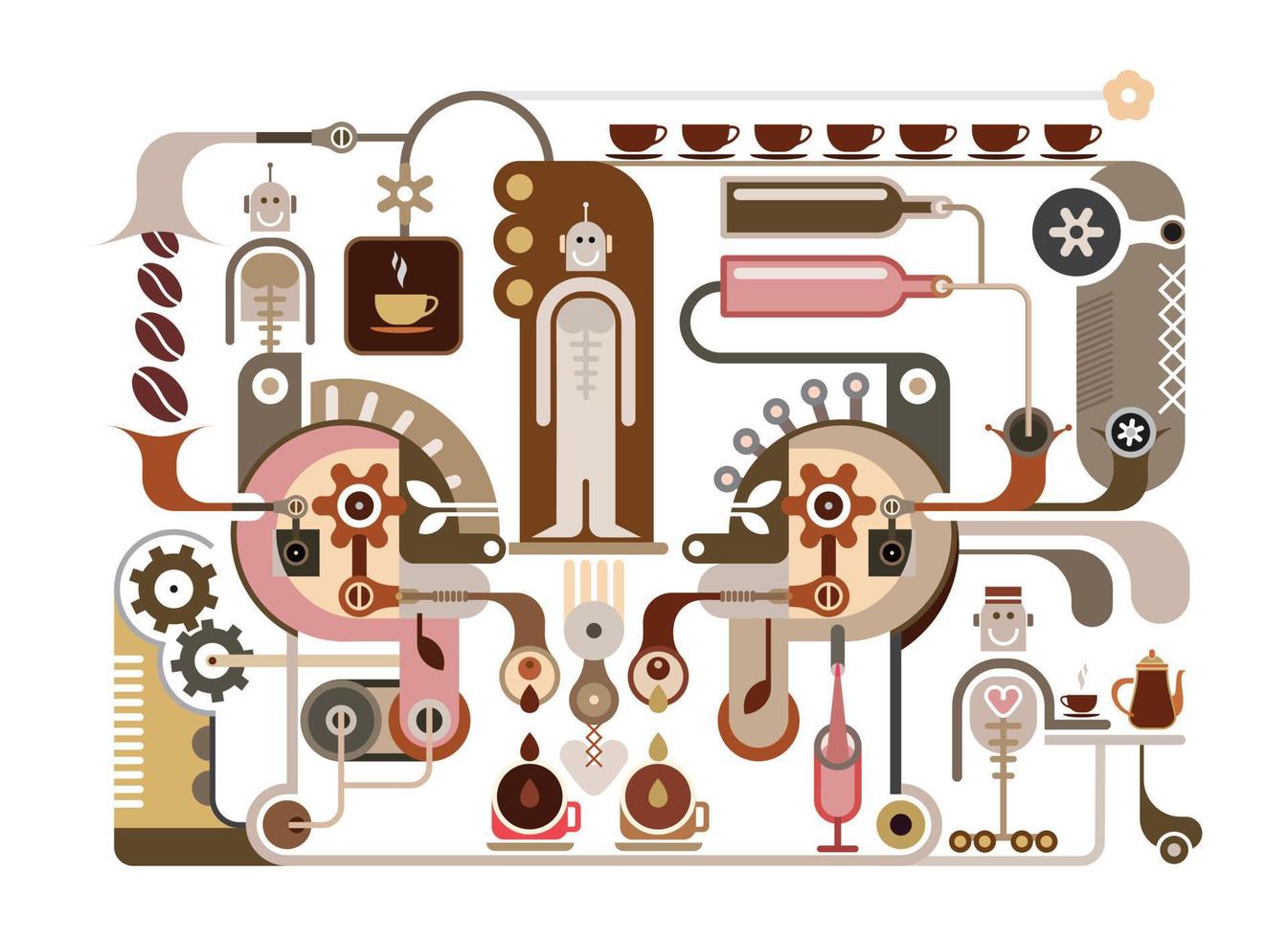 Coffee Factory vector illustration