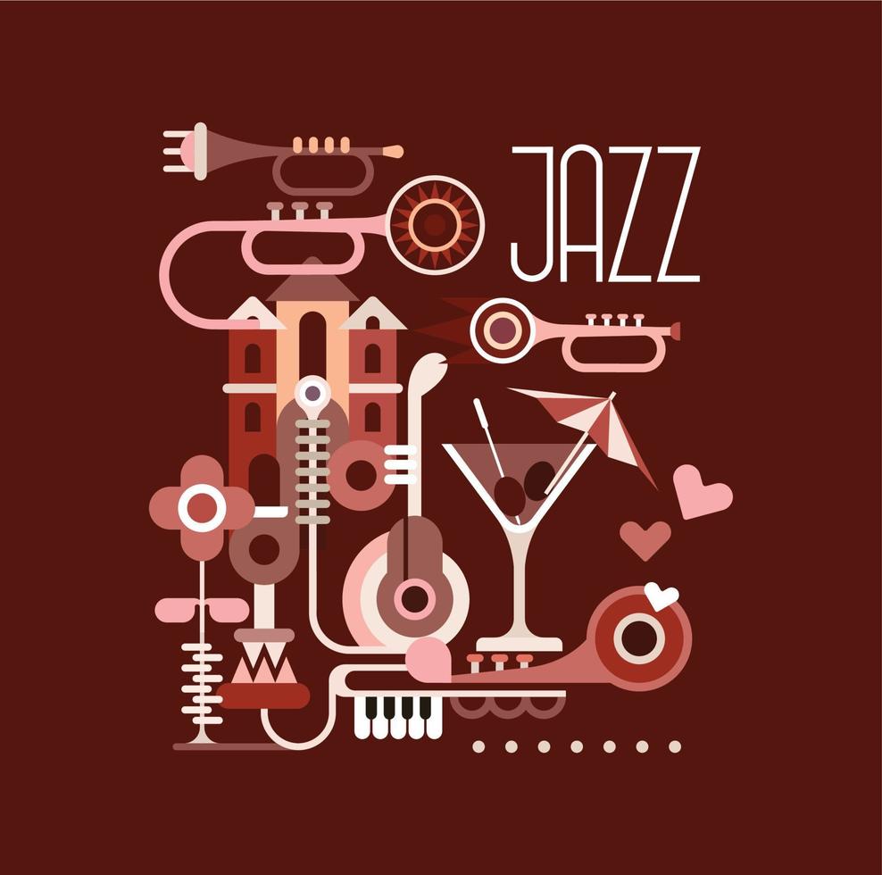 cartel de concierto de jazz vector