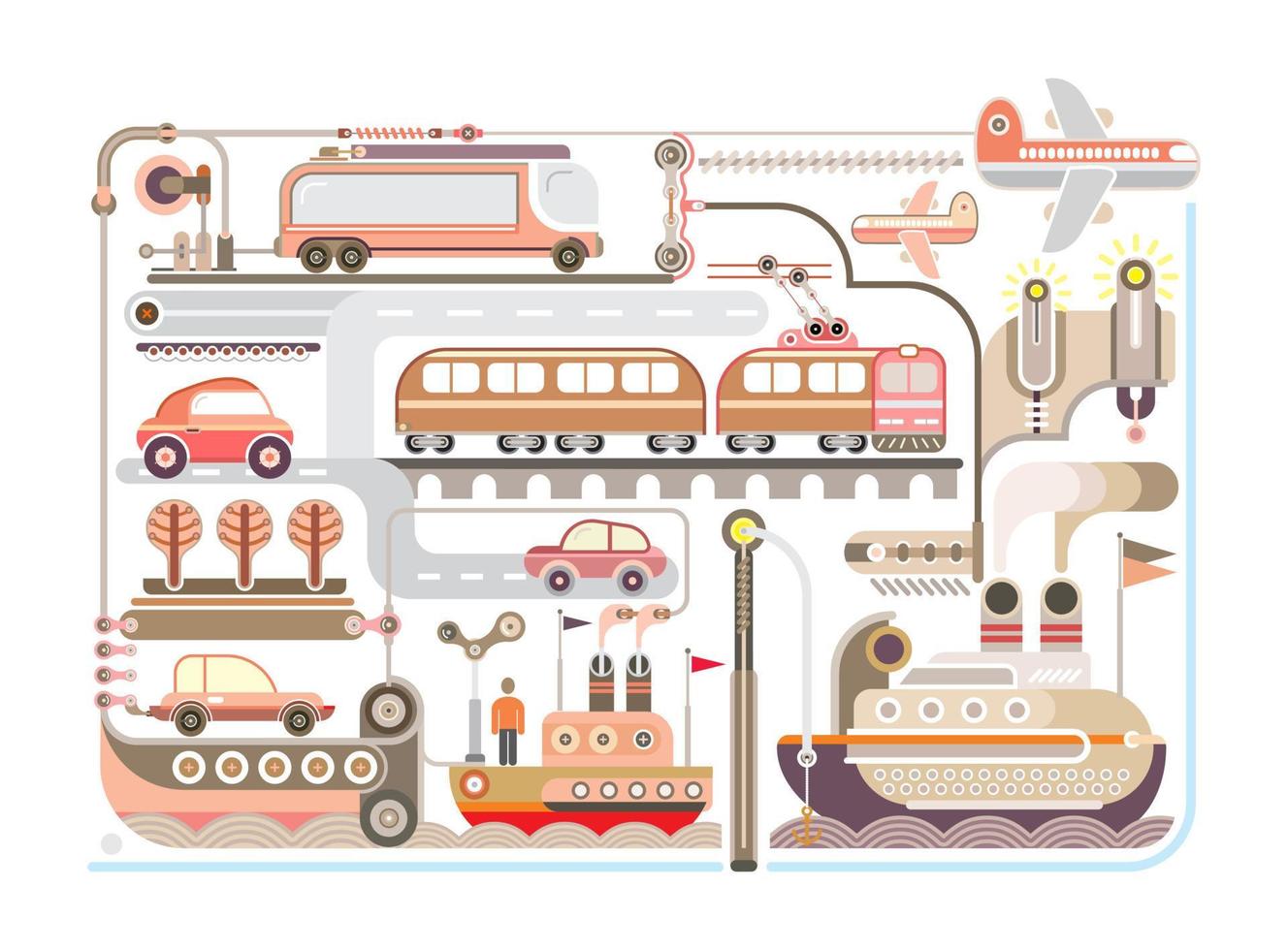 Travel and Transport vector design
