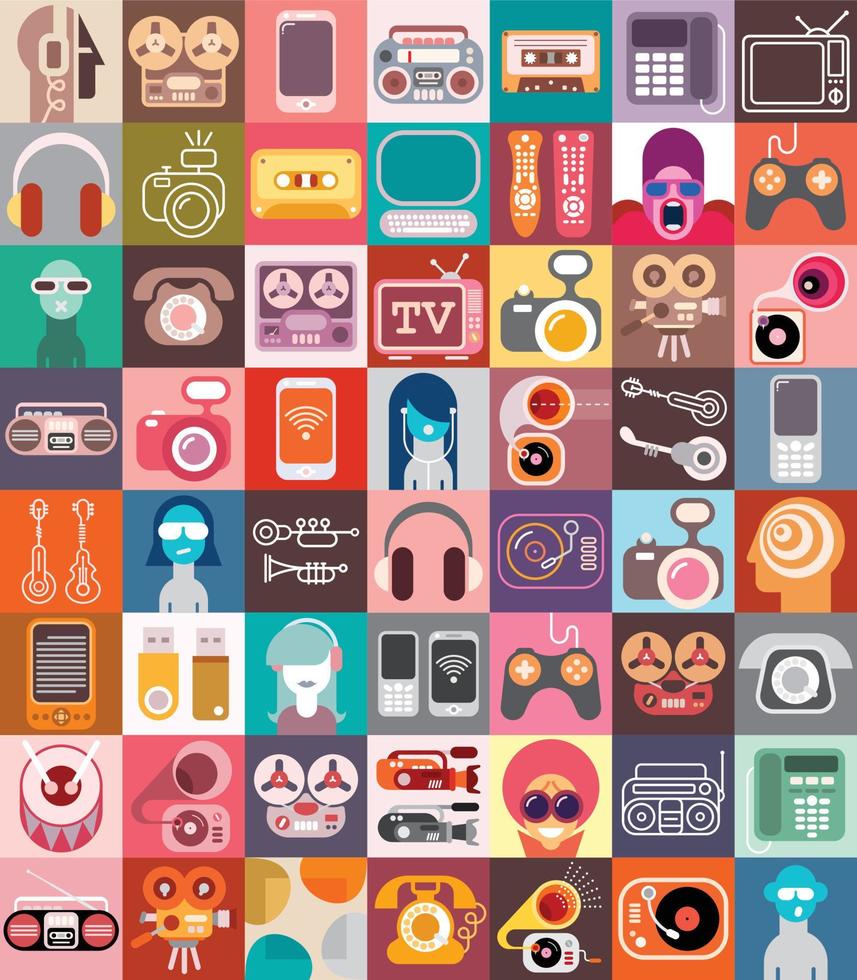 Electronic Devices vector illustration