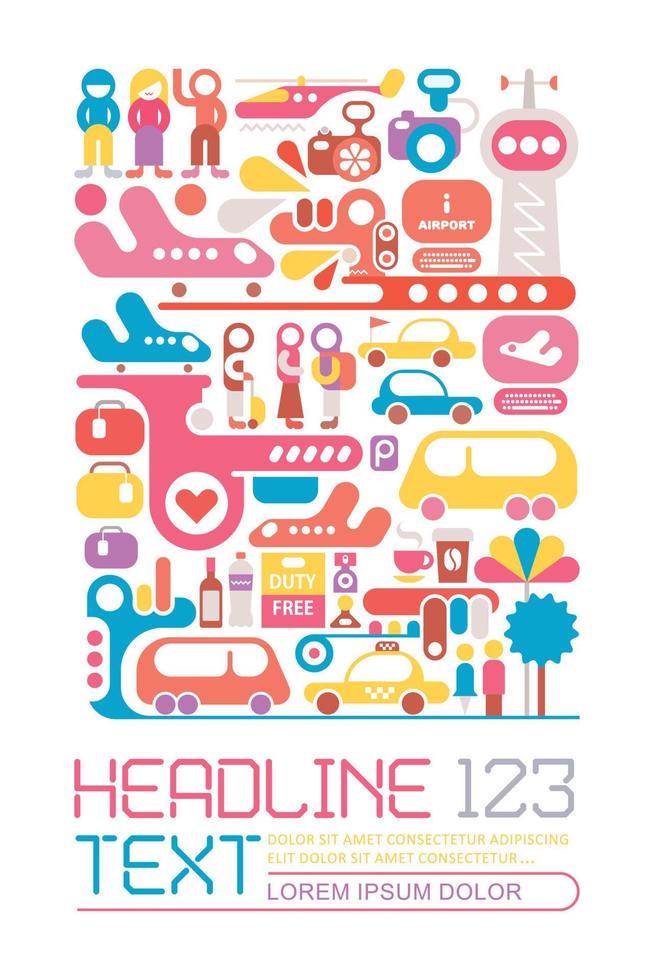 International Airport vector template