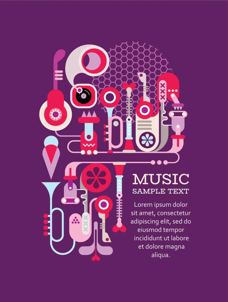 diseño de cartel de evento musical vector