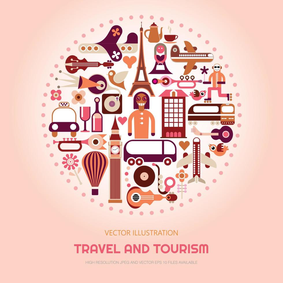 Happy Travel vector illustration