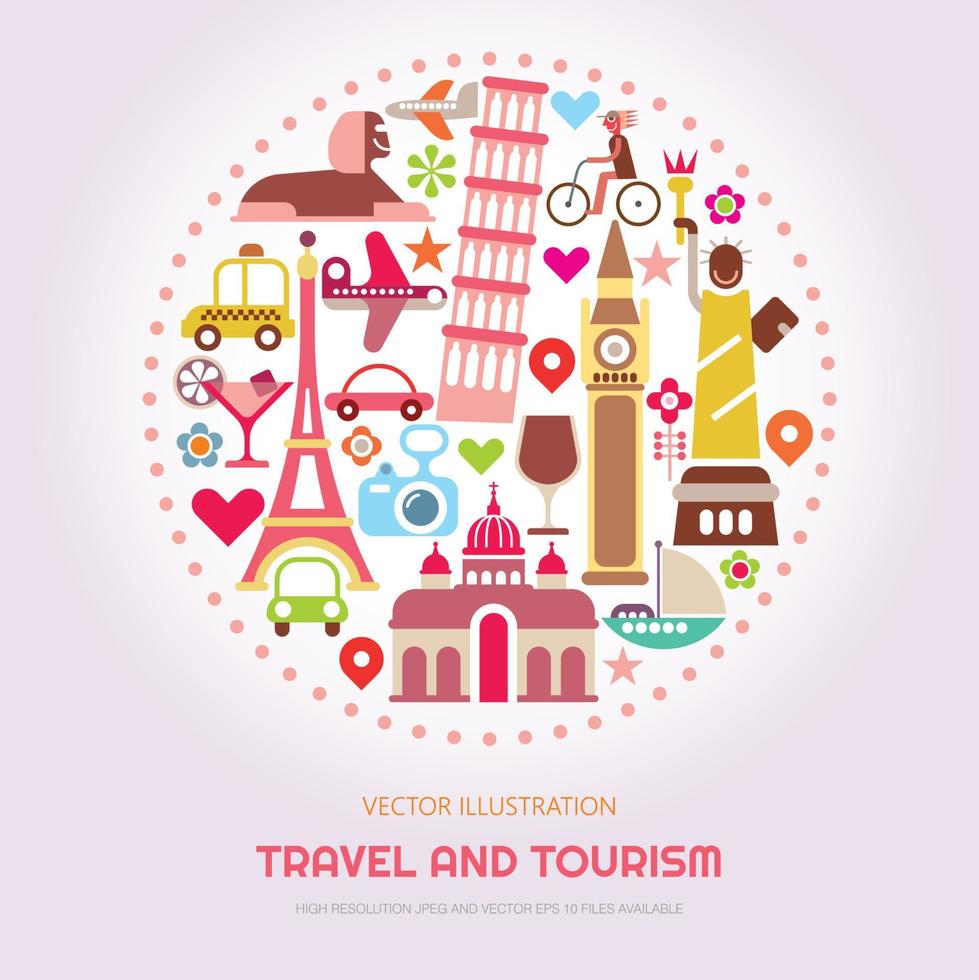 Happy Travel vector illustration