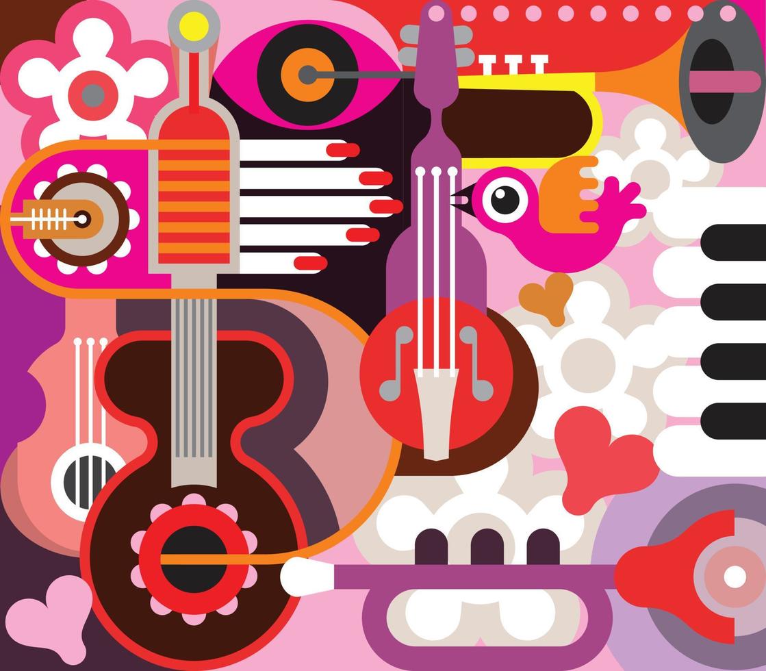 Abstract Musical Background vector