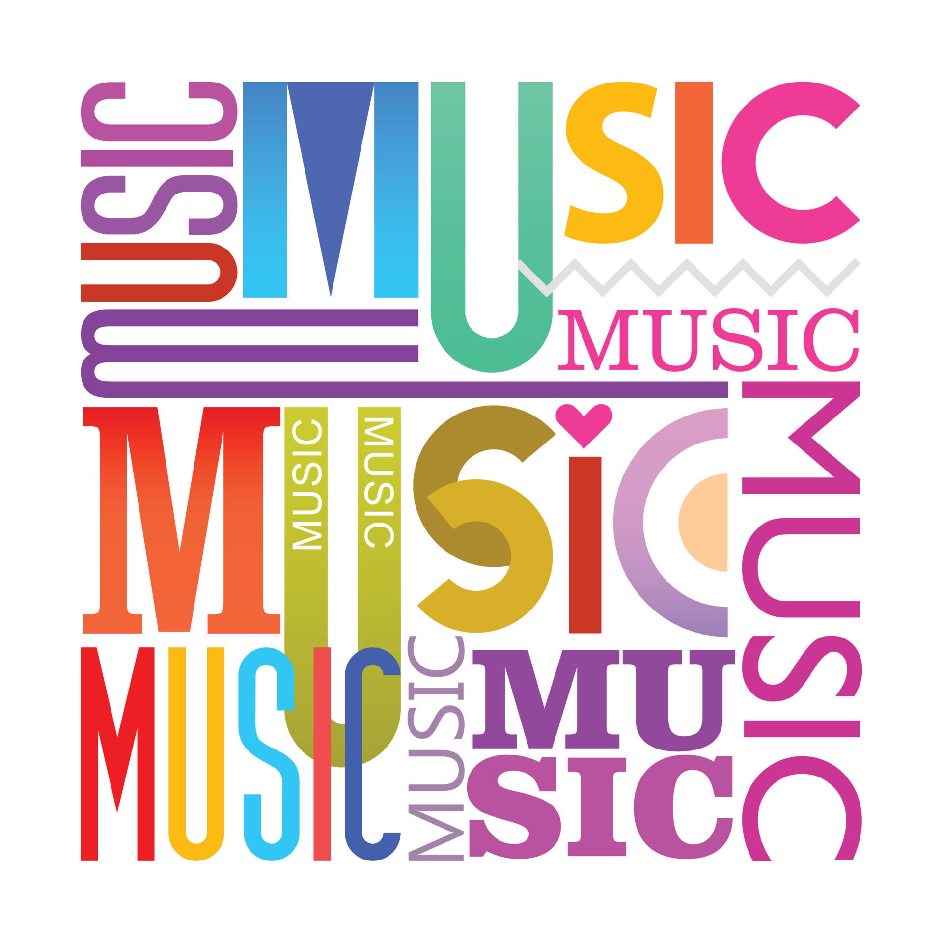 Music square shape text design 10920539 Vector Art at Vecteezy
