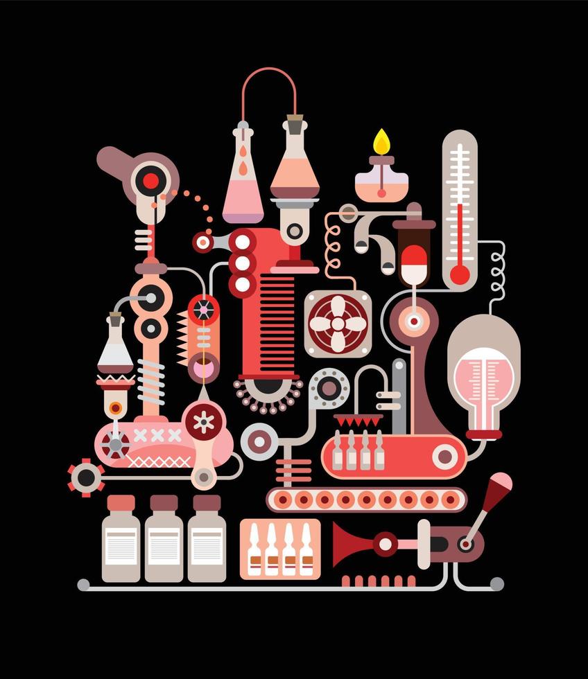 Research Laboratory vector illustration