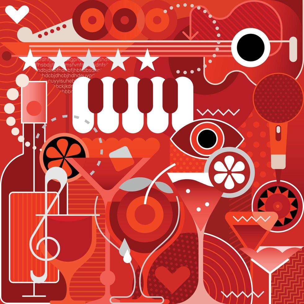 Music Festival and Cocktail Party Background vector