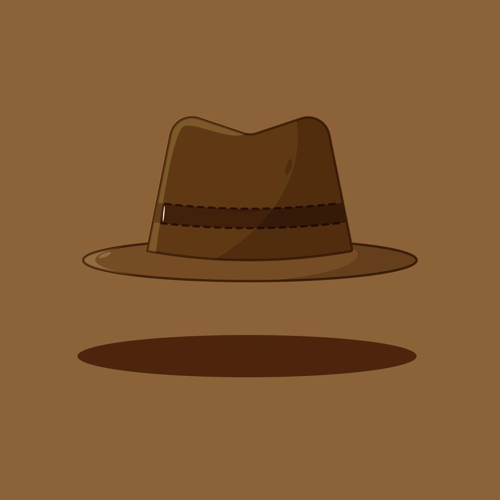 sombrero vaquero color marron vector