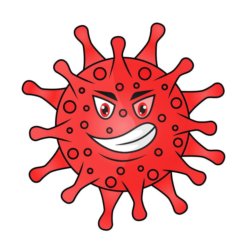 Angry virus mascot logo design vector