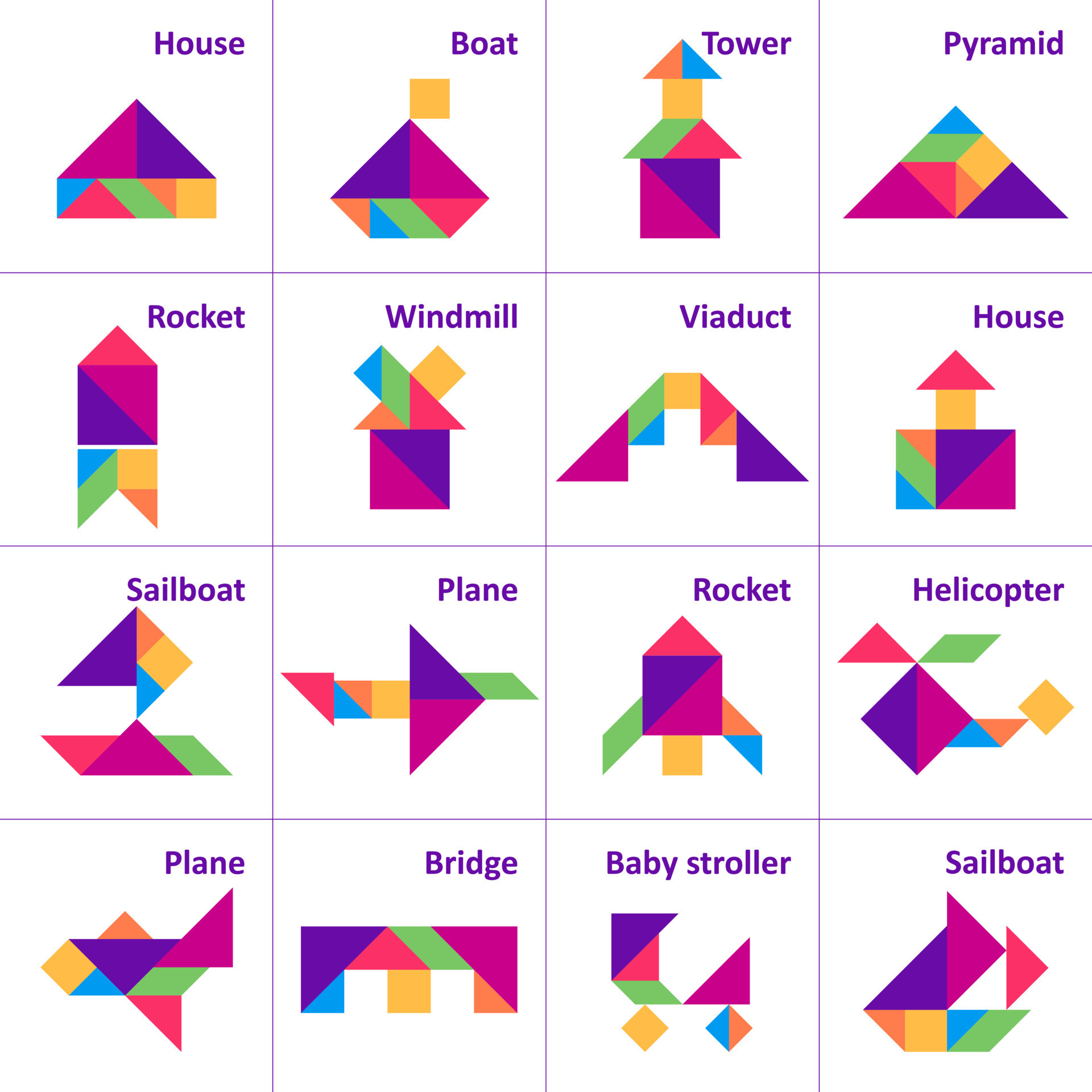 Tangram puzzle sale