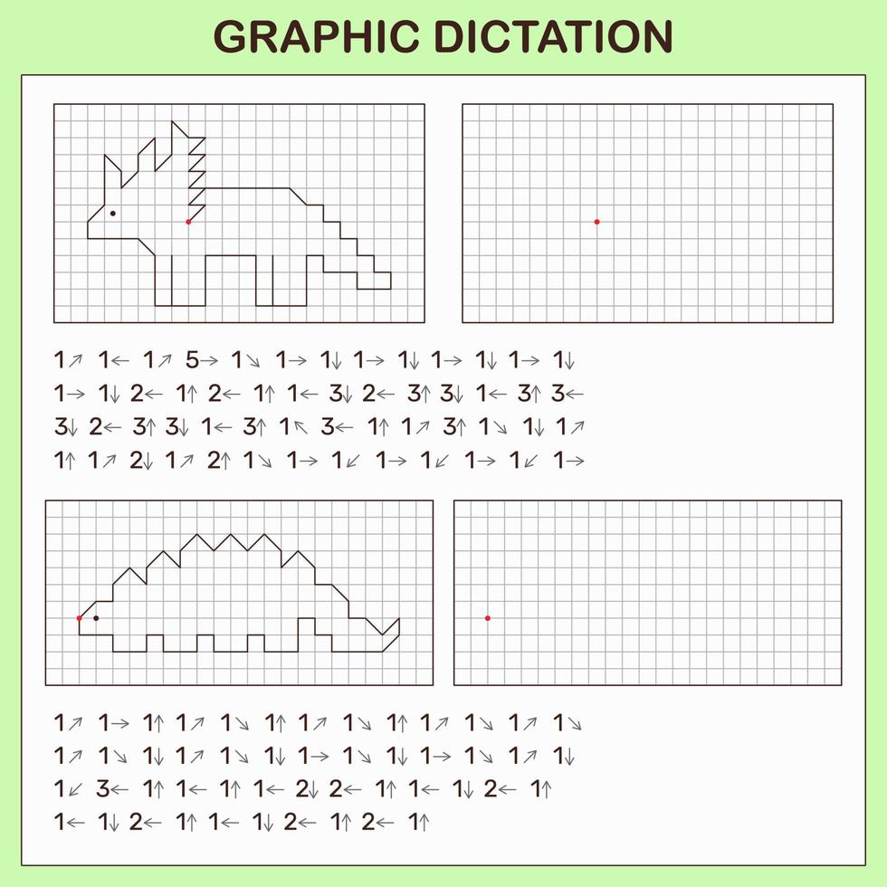 Graphic dictation. Educational games for kids. vector