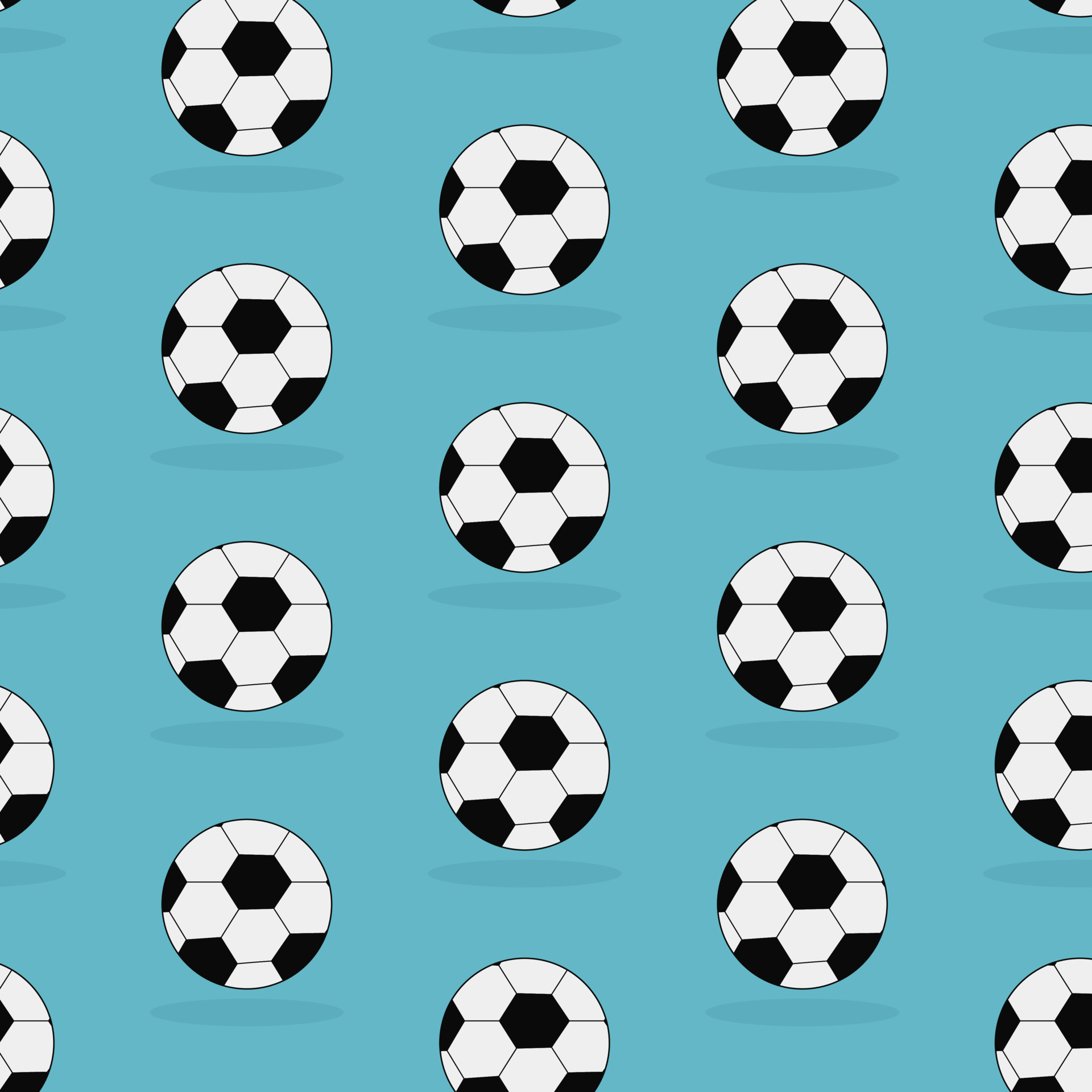 Bright cute pattern with soccer balls on blue background. Seamless pattern  with soccer for decoration design. Football wallpaper. Vector illustration  10921146 Vector Art at Vecteezy