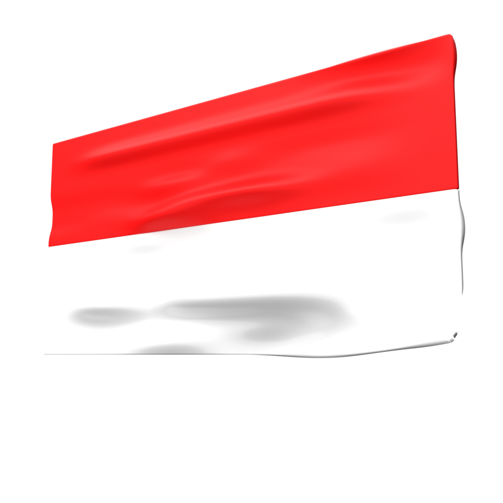 3D rendering indonesian flag png