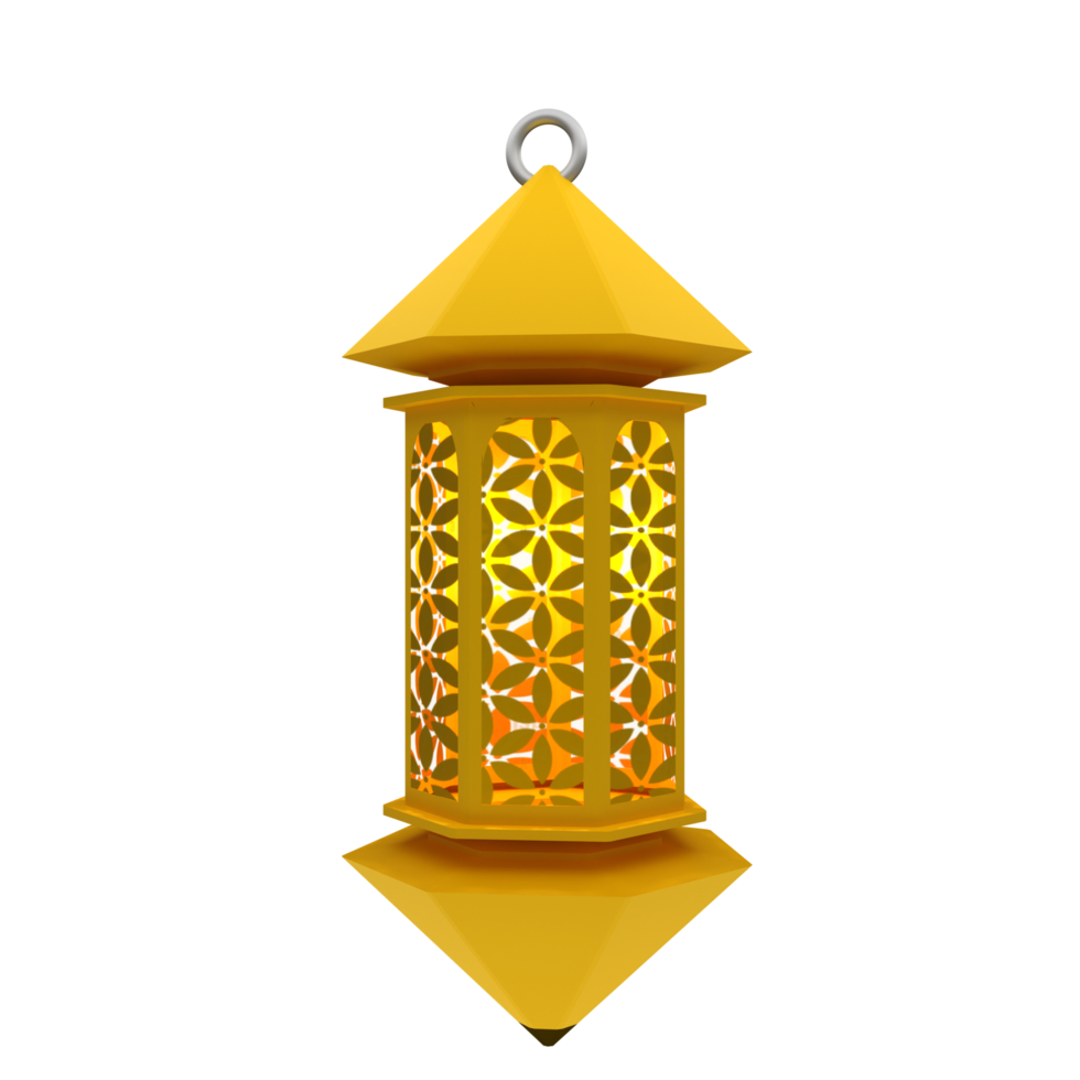 3D rendering of light lantern png