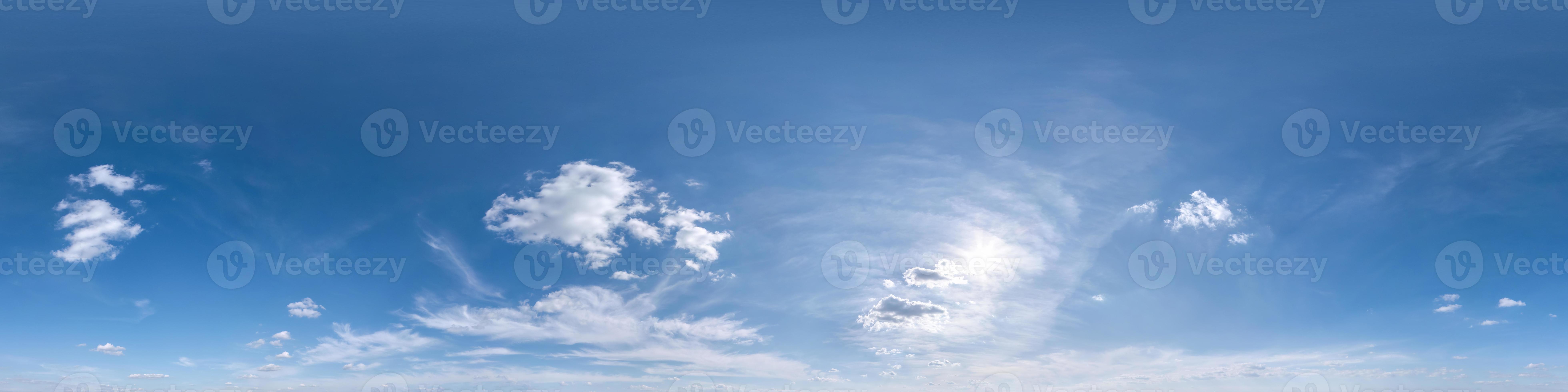 blue sky with beautiful clouds. Seamless hdri panorama 360 degrees