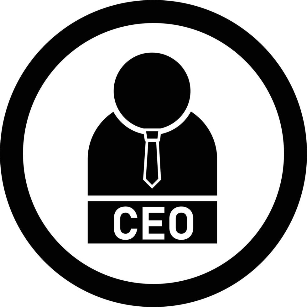 ceo icon on white background. Manager icon. Chief Executive Officer sign. ceo man symbol. flat style. vector