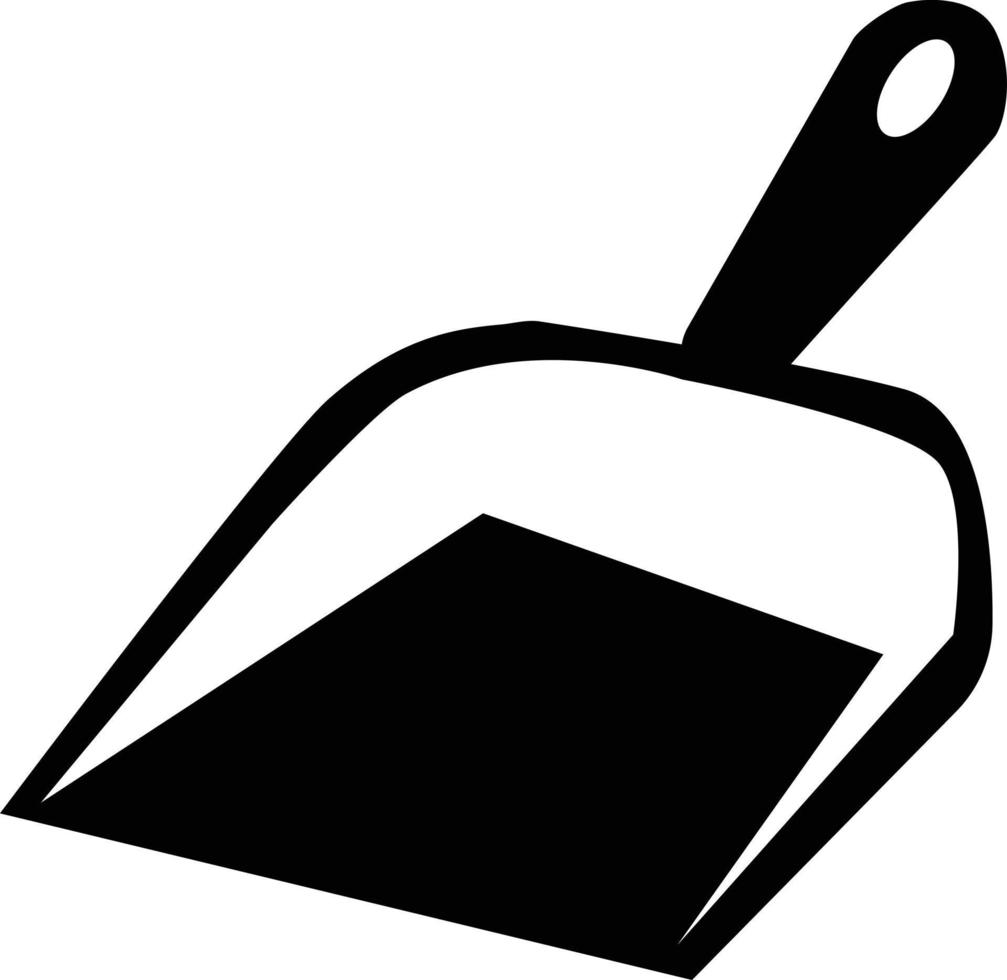 dustpan icon on white background. cleaning symbol. flat style. vector