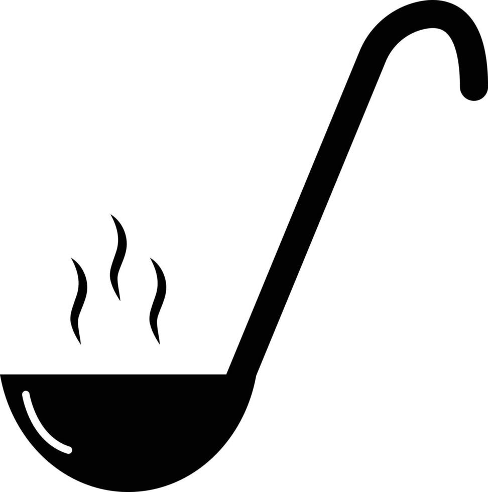 ladle spoon icon on white background. kitchen ladle sign. ladle symbol. flat style. vector