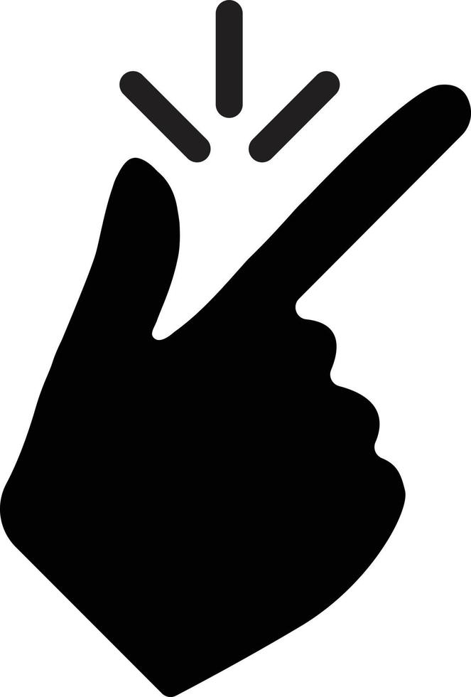 chasquido del icono de los dedos sobre fondo blanco. como símbolo fácil. signo de chasquido de dedos. estilo plano vector