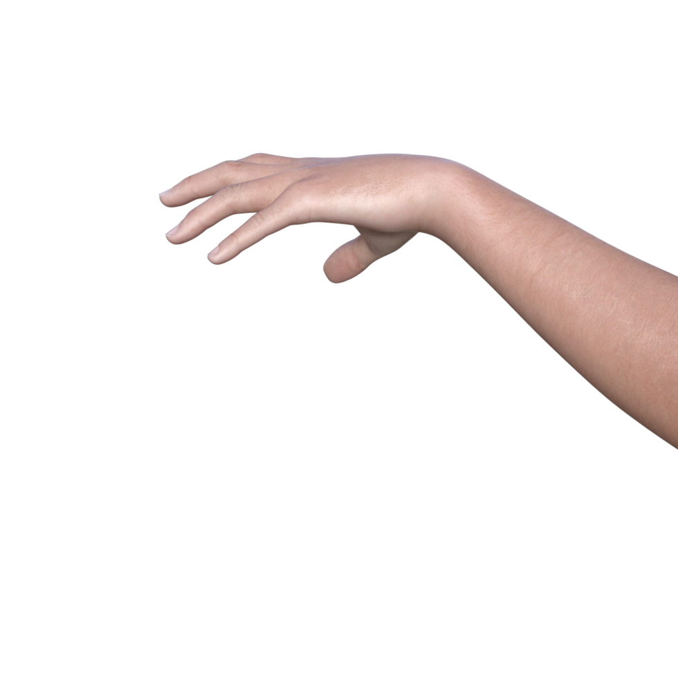 hands pose gesture 3d rendering png