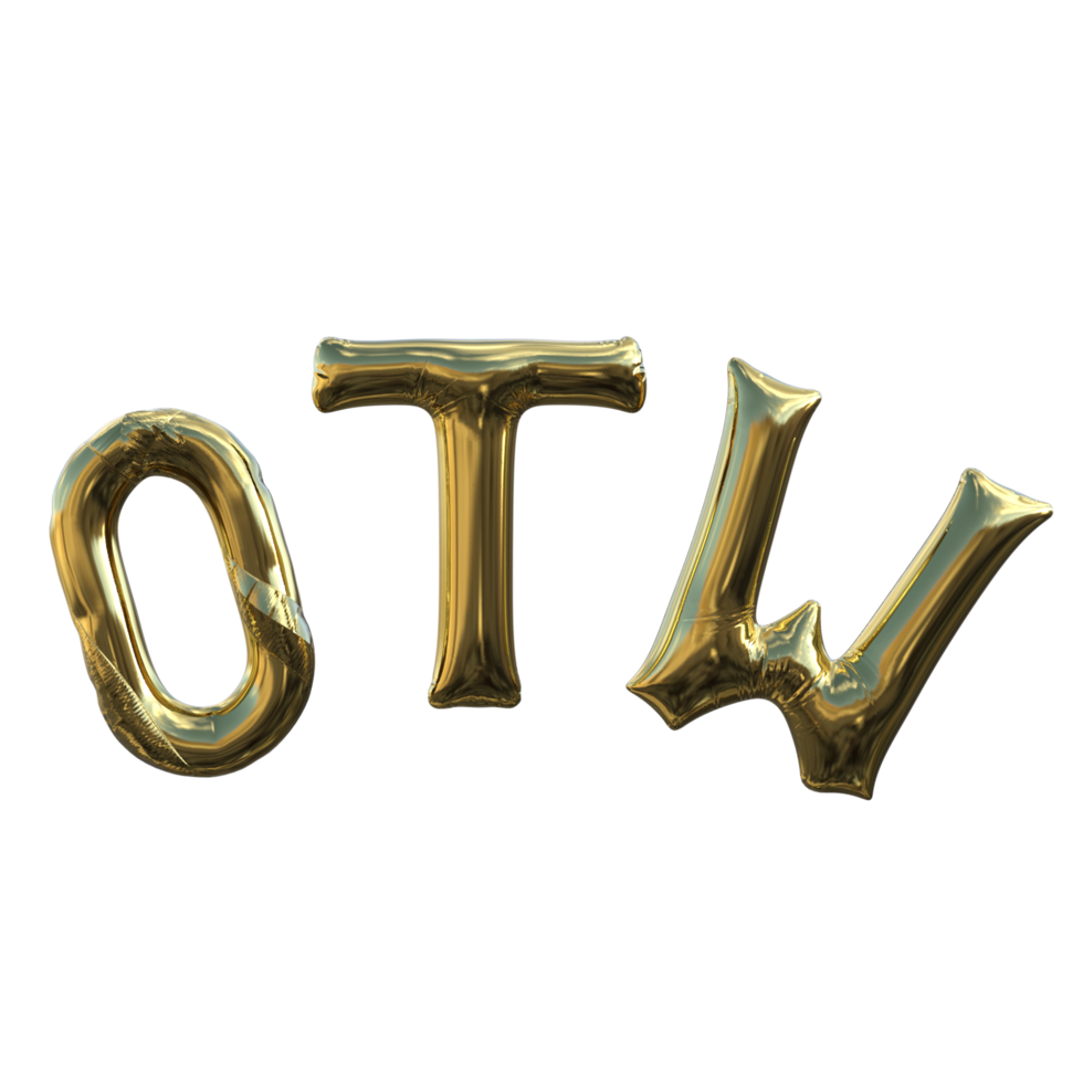 words from balloons 3d rendering png