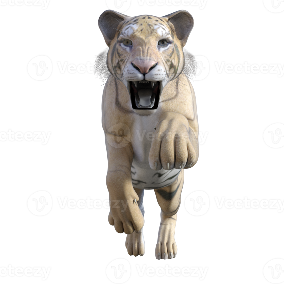 Tiger Roaring 3D model - Download Animals on