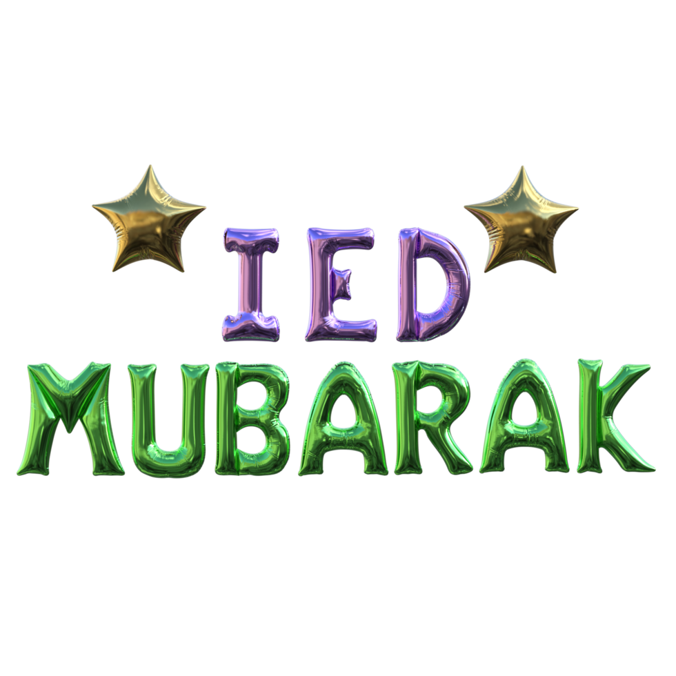 words from balloons 3d rendering png