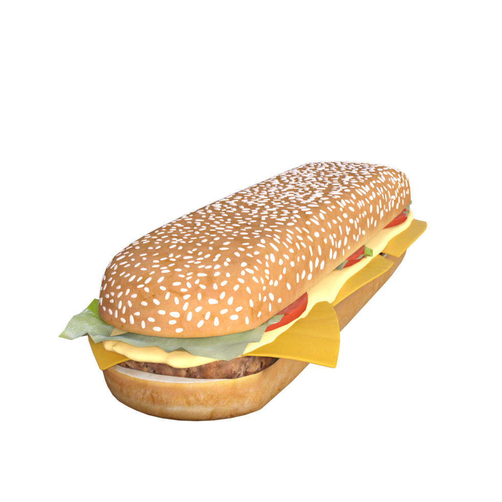 comida rapida modelo 3d png