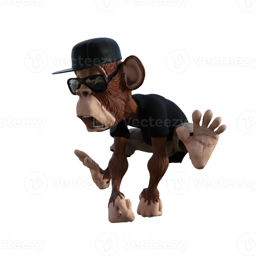 Macaco Louco Com óculos 3d PNG , Exótico, Animal, Boné PNG Imagem para  download gratuito