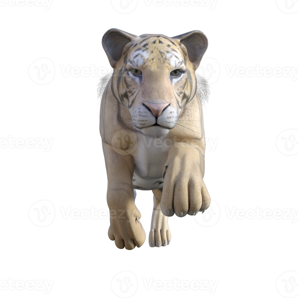 ilustración de modelo 3d de tigre png