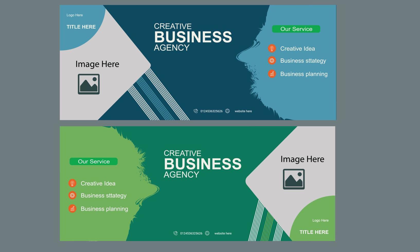 Creative web banner design demo vector