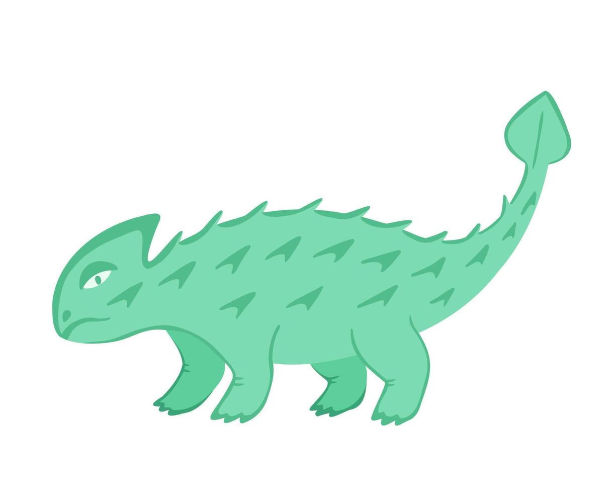 Ankylosaurus dinosaur. Illustration for printing, backgrounds, covers, packaging, greeting cards, posters, stickers, textile and seasonal design. Isolated on white background. vector