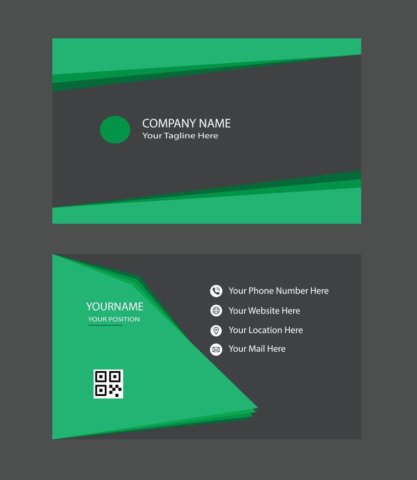 diseño de plantilla de tarjeta de visita creativa y moderna, diseño de tarjeta de visita de ilustración vector