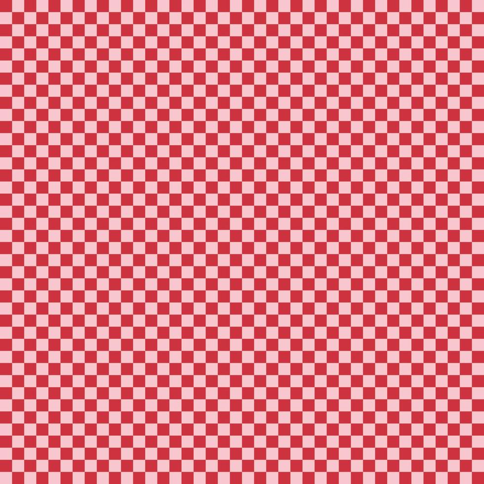 Groovy red and white Checkerboard retro seamless pattern vector background. Abstract vintage hippie nostalgic repeat texture wallpaper, modern trendy textile design