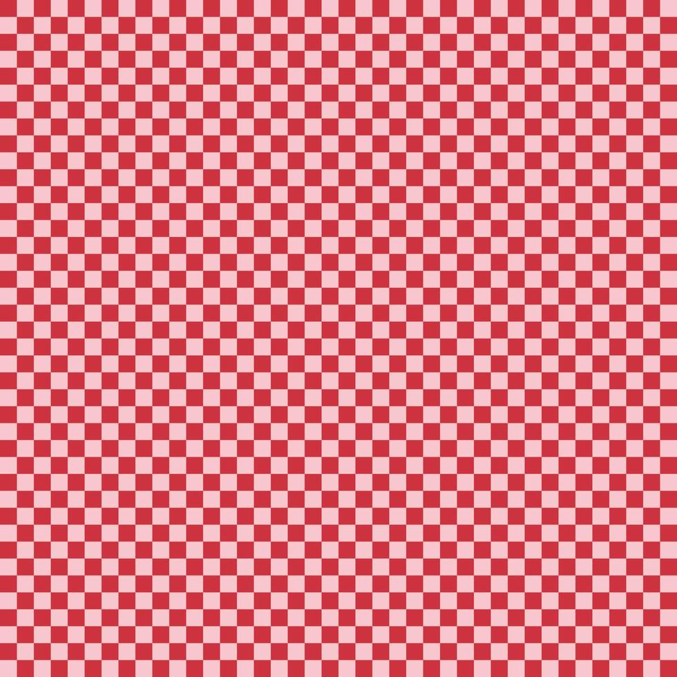 Groovy red and white Checkerboard retro seamless pattern vector background. Abstract vintage hippie nostalgic repeat texture wallpaper, modern trendy textile design